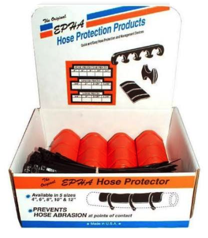 Epha HP4O, Hose Protectors, 4", Orange, 0.25 to 1.00 OD, Case with Ties